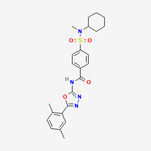 4-[cyclohexyl(methyl)sulfamoyl]-N-[5-(2,5-dimethylphenyl)-1,3,4-oxadiazol-2-yl]benzamide - 891124-88-2