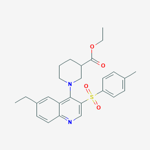 Ethyl 1-(6-ethyl-3-tosylquinolin-4-yl)piperidine-3-carboxylate - 899761-74-1