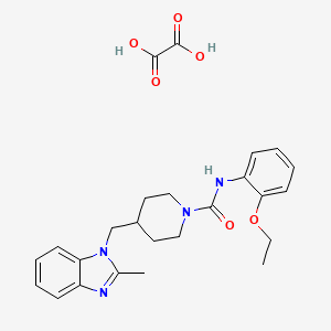 N-(2-ethoxyphenyl)-4-((2-methyl-1H-benzo[d]imidazol-1-yl)methyl)piperidine-1-carboxamide oxalate - 1351586-99-6