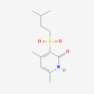 3-(isopentylsulfonyl)-4,6-dimethyl-2(1H)-pyridinone - 866038-62-2