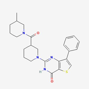 2-{3-[(3-methylpiperidin-1-yl)carbonyl]piperidin-1-yl}-7-phenylthieno[3,2-d]pyrimidin-4(3H)-one - 1242878-16-5