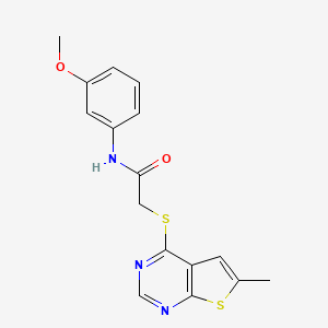 N-(3-METHOXYPHENYL)-2-({6-METHYLTHIENO[2,3-D]PYRIMIDIN-4-YL}SULFANYL)ACETAMIDE - 878696-76-5