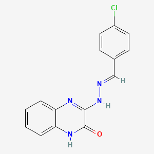 (E)-3-(2-(4-Chlorobenzylidene)hydrazinyl)quinoxalin-2(1H)-one - 129227-26-5