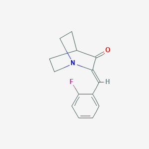 (2Z)-2-[(2-fluorophenyl)methylidene]-1-azabicyclo[2.2.2]octan-3-one - 55111-33-6