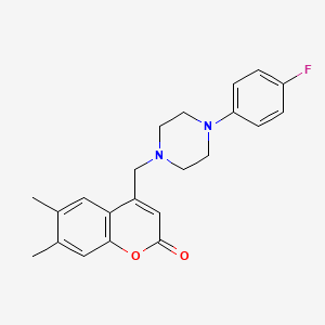 4-{[4-(4-fluorophenyl)piperazin-1-yl]methyl}-6,7-dimethyl-2H-chromen-2-one - 796060-39-4