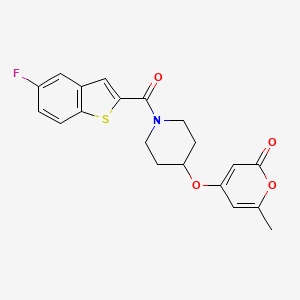 4-((1-(5-fluorobenzo[b]thiophene-2-carbonyl)piperidin-4-yl)oxy)-6-methyl-2H-pyran-2-one - 1706055-74-4