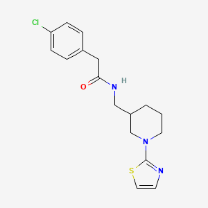 2-(4-chlorophenyl)-N-((1-(thiazol-2-yl)piperidin-3-yl)methyl)acetamide - 1704527-79-6