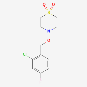 4-[(2-Chloro-4-fluorobenzyl)oxy]-1lambda~6~,4-thiazinane-1,1-dione - 477889-61-5