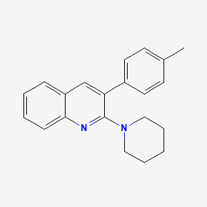 3-(4-Methylphenyl)-2-(piperidin-1-yl)quinoline - 339102-68-0