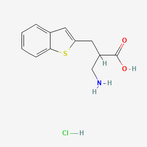 2-(Aminomethyl)-3-(1-benzothiophen-2-yl)propanoic acid;hydrochloride - 2503205-25-0