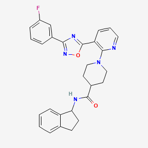 3-{[4-(3-chlorophenyl)piperazin-1-yl]sulfonyl}-1-methyl-N-(tetrahydrofuran-2-ylmethyl)-1H-pyrazole-4-carboxamide - 1251604-03-1