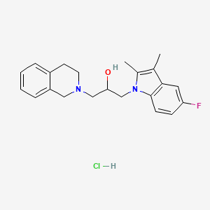 1-(3,4-dihydroisoquinolin-2(1H)-yl)-3-(5-fluoro-2,3-dimethyl-1H-indol-1-yl)propan-2-ol hydrochloride - 1184988-85-9