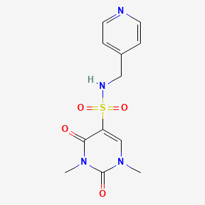 1,3-dimethyl-2,4-dioxo-N-(pyridin-4-ylmethyl)-1,2,3,4-tetrahydropyrimidine-5-sulfonamide - 874806-81-2