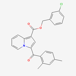 (3-Chlorophenyl)methyl 3-(2,4-dimethylbenzoyl)indolizine-1-carboxylate - 892291-55-3