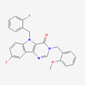 8-fluoro-5-(2-fluorobenzyl)-3-(2-methoxybenzyl)-3H-pyrimido[5,4-b]indol-4(5H)-one - 1217010-89-3