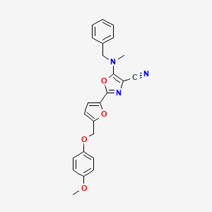 5-[Benzyl(methyl)amino]-2-{5-[(4-methoxyphenoxy)methyl]furan-2-yl}-1,3-oxazole-4-carbonitrile - 941912-22-7