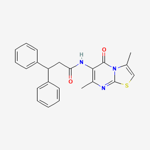 N-(3,7-dimethyl-5-oxo-5H-thiazolo[3,2-a]pyrimidin-6-yl)-3,3-diphenylpropanamide - 946250-57-3