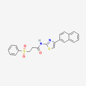 N-(4-(naphthalen-2-yl)thiazol-2-yl)-3-(phenylsulfonyl)propanamide - 868676-08-8