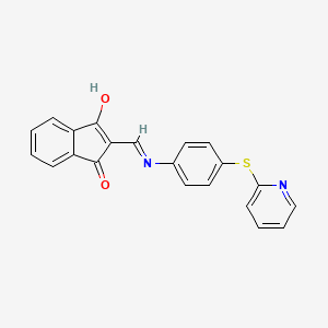 2-(((4-(2-Pyridylthio)phenyl)amino)methylene)indane-1,3-dione - 1024313-82-3