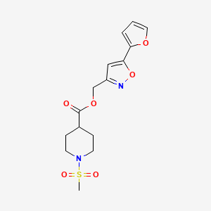 (5-(Furan-2-yl)isoxazol-3-yl)methyl 1-(methylsulfonyl)piperidine-4-carboxylate - 1203010-74-5
