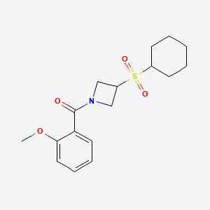 (3-(Cyclohexylsulfonyl)azetidin-1-yl)(2-methoxyphenyl)methanone - 1797631-72-1