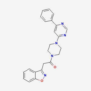 2-(Benzo[d]isoxazol-3-yl)-1-(4-(6-phenylpyrimidin-4-yl)piperazin-1-yl)ethanone - 1334375-86-8