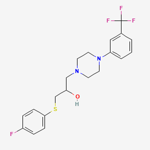 1-[(4-Fluorophenyl)sulfanyl]-3-{4-[3-(trifluoromethyl)phenyl]piperazino}-2-propanol - 338422-16-5