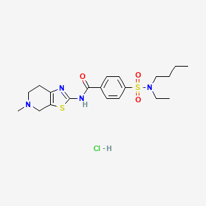 4-(N-butyl-N-ethylsulfamoyl)-N-(5-methyl-4,5,6,7-tetrahydrothiazolo[5,4-c]pyridin-2-yl)benzamide hydrochloride - 1185088-89-4