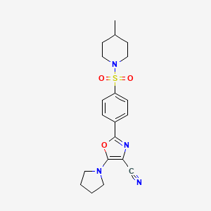 2-{4-[(4-Methylpiperidin-1-yl)sulfonyl]phenyl}-5-(pyrrolidin-1-yl)-1,3-oxazole-4-carbonitrile - 941247-58-1