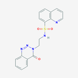 N-[2-(4-oxo-3,4-dihydro-1,2,3-benzotriazin-3-yl)ethyl]quinoline-8-sulfonamide - 2097871-87-7