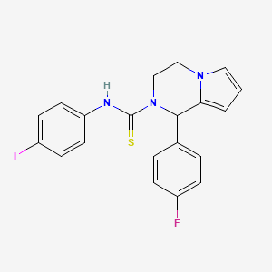 1-(4-fluorophenyl)-N-(4-iodophenyl)-1H,2H,3H,4H-pyrrolo[1,2-a]pyrazine-2-carbothioamide - 393824-23-2