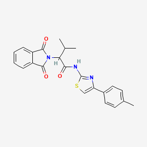 2-(1,3-dioxoisoindolin-2-yl)-3-methyl-N-(4-(p-tolyl)thiazol-2-yl)butanamide - 329226-66-6