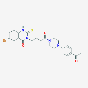 3-{4-[4-(4-Acetylphenyl)piperazin-1-yl]-4-oxobutyl}-6-bromo-2-sulfanylidene-1,2,3,4-tetrahydroquinazolin-4-one - 689227-19-8