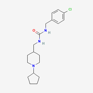 1-(4-Chlorobenzyl)-3-((1-cyclopentylpiperidin-4-yl)methyl)urea - 1208735-12-9