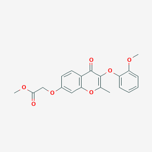 methyl 2-{[3-(2-methoxyphenoxy)-2-methyl-4-oxo-4H-chromen-7-yl]oxy}acetate - 637750-52-8