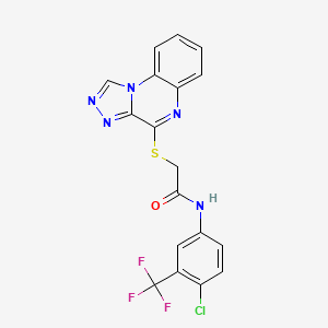 2-([1,2,4]triazolo[4,3-a]quinoxalin-4-ylthio)-N-(4-chloro-3-(trifluoromethyl)phenyl)acetamide - 1359030-99-1