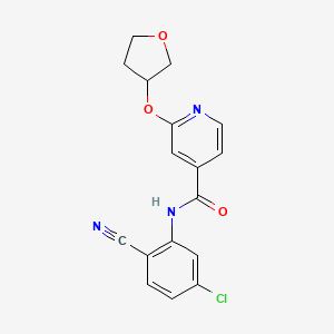 N-(5-chloro-2-cyanophenyl)-2-(oxolan-3-yloxy)pyridine-4-carboxamide - 1904323-60-9
