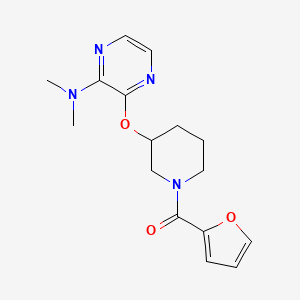 (3-((3-(Dimethylamino)pyrazin-2-yl)oxy)piperidin-1-yl)(furan-2-yl)methanone - 2034482-51-2