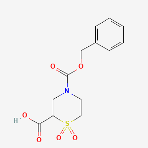 1,1-Dioxo-4-phenylmethoxycarbonyl-1,4-thiazinane-2-carboxylic acid - 2287312-40-5
