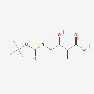 4-{[(Tert-butoxy)carbonyl](methyl)amino}-3-hydroxy-2-methylbutanoic acid - 1824153-33-4