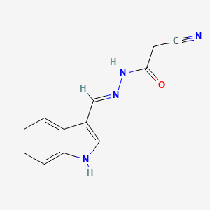 (E)-N'-((1H-indol-3-yl)methylene)-2-cyanoacetohydrazide - 1802163-17-2