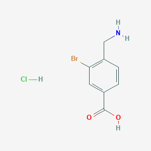 4-(Aminomethyl)-3-bromobenzoic acid;hydrochloride - 2137582-91-1