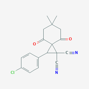 2-(4-Chlorophenyl)-6,6-dimethyl-4,8-dioxospiro[2.5]octane-1,1-dicarbonitrile - 477890-29-2