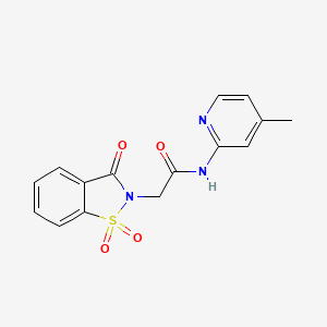 2-(1,1-dioxido-3-oxobenzo[d]isothiazol-2(3H)-yl)-N-(4-methylpyridin-2-yl)acetamide - 899756-94-6