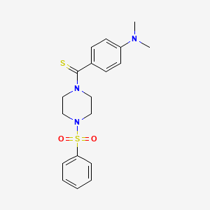 4-[4-(benzenesulfonyl)piperazine-1-carbothioyl]-N,N-dimethylaniline - 868153-16-6
