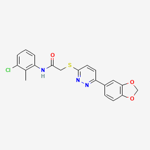 2-{[6-(2H-1,3-benzodioxol-5-yl)pyridazin-3-yl]sulfanyl}-N-(3-chloro-2-methylphenyl)acetamide - 896049-46-0