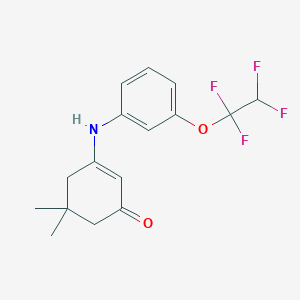 5,5-Dimethyl-3-((3-(1,1,2,2-tetrafluoroethoxy)phenyl)amino)cyclohex-2-EN-1-one - 1023575-30-5