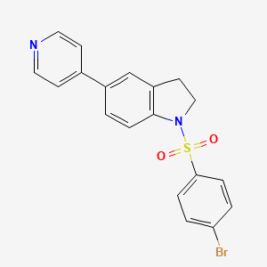 1-((4-Bromophenyl)sulfonyl)-5-(pyridin-4-yl)indoline - 2034556-26-6