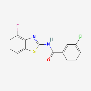 3-chloro-N-(4-fluoro-1,3-benzothiazol-2-yl)benzamide - 906785-29-3