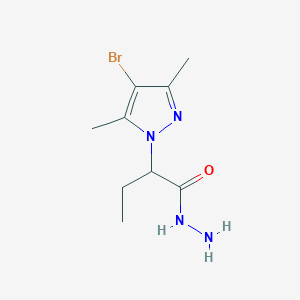 2-(4-bromo-3,5-dimethyl-1H-pyrazol-1-yl)butanehydrazide - 1005679-31-1